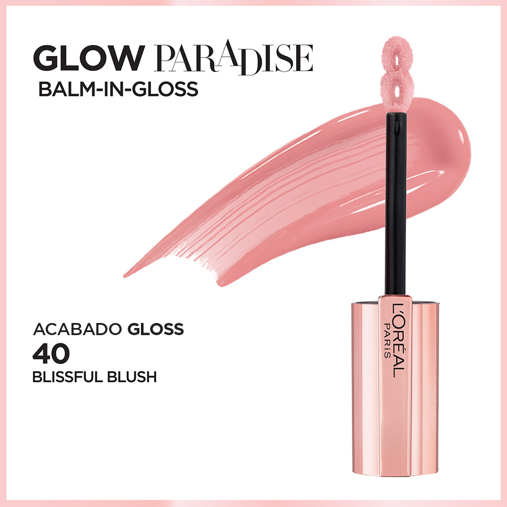 Labial Loreal Paris Glow Paradise Gloss 40 Blissful Blush (SKU 71249650097)